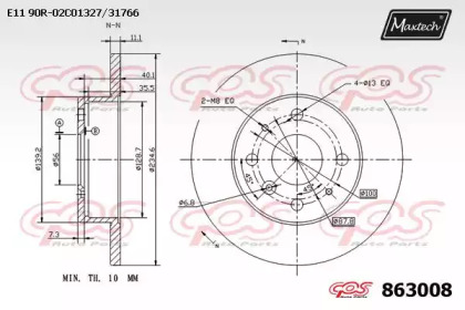 Тормозной диск (MAXTECH: 863008.0000)