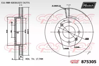 Тормозной диск (MAXTECH: 875305.0000)