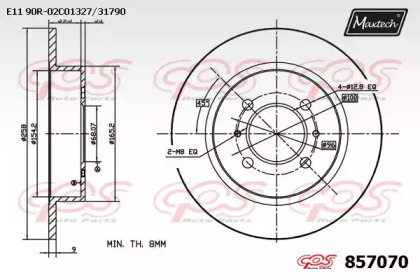 Тормозной диск (MAXTECH: 857070.0000)