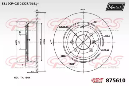 Тормозной диск (MAXTECH: 875610.0000)