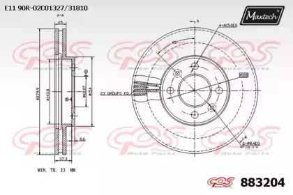 Тормозной диск (MAXTECH: 883204.0000)