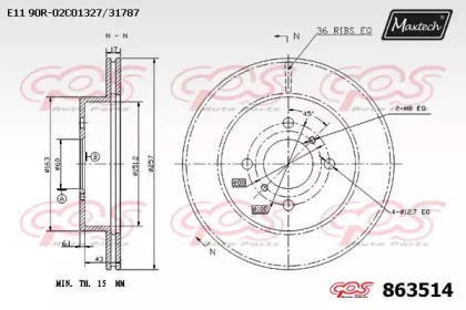 Тормозной диск (MAXTECH: 863514.0000)