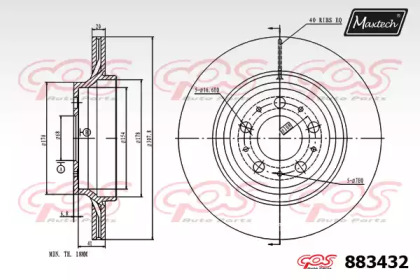 Тормозной диск (MAXTECH: 883432.0000)