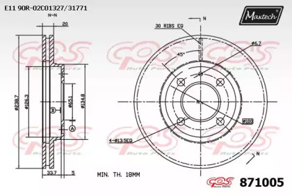 Тормозной диск (MAXTECH: 871005.0000)