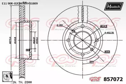 Тормозной диск (MAXTECH: 857072.0080)