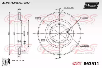 Тормозной диск (MAXTECH: 863511.0080)