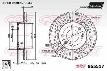 Тормозной диск (MAXTECH: 865517.0080)