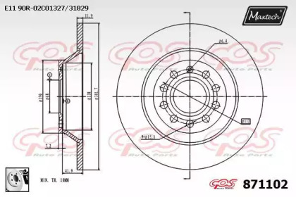 Тормозной диск (MAXTECH: 871102.0080)