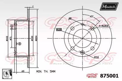 Тормозной диск (MAXTECH: 875001.0080)