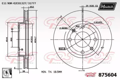 Тормозной диск (MAXTECH: 875604.0080)