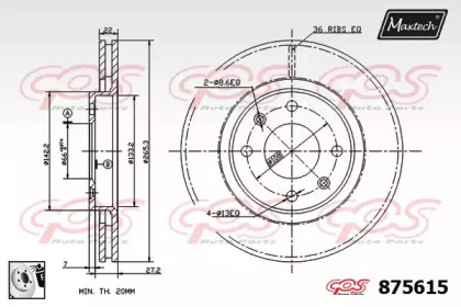 Тормозной диск (MAXTECH: 875615.0080)