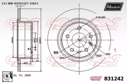 Тормозной диск (MAXTECH: 831242.0080)