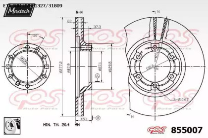 Тормозной диск (MAXTECH: 855007.0080)