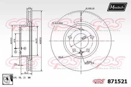 Тормозной диск (MAXTECH: 871521.0080)