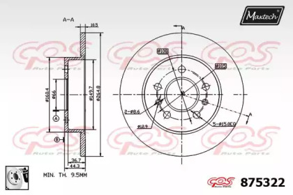 Тормозной диск (MAXTECH: 875322.0080)