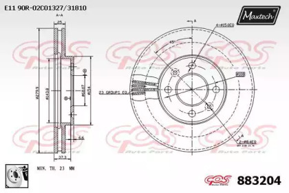 Тормозной диск (MAXTECH: 883204.0080)