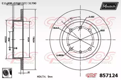 Тормозной диск (MAXTECH: 857124.0060)