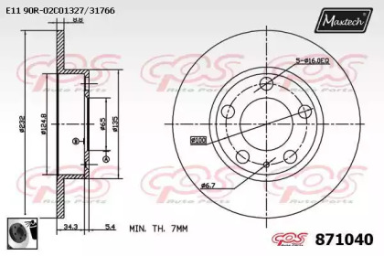 Тормозной диск (MAXTECH: 871040.0060)