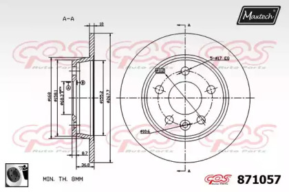 Тормозной диск (MAXTECH: 871057.0060)