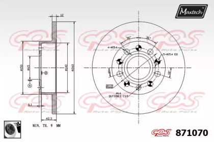 Тормозной диск (MAXTECH: 871070.0060)