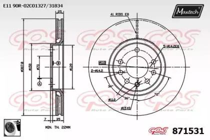 Тормозной диск (MAXTECH: 871531.0060)