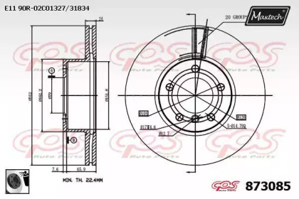 Тормозной диск (MAXTECH: 873085.0060)