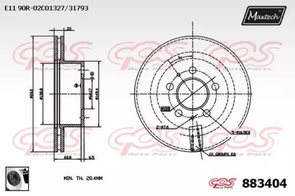 Тормозной диск (MAXTECH: 883404.0060)