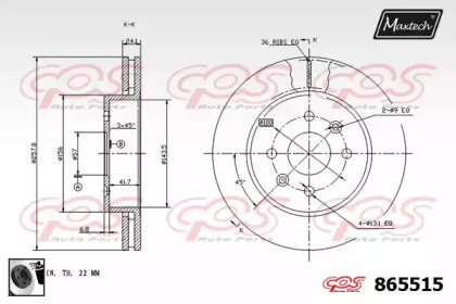 Тормозной диск (MAXTECH: 865515.0060)