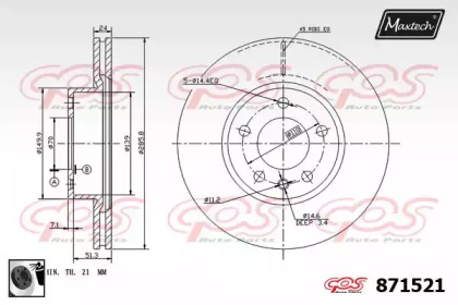 Тормозной диск (MAXTECH: 871521.0060)