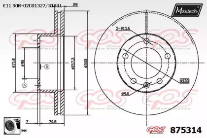 Тормозной диск (MAXTECH: 875314.0060)