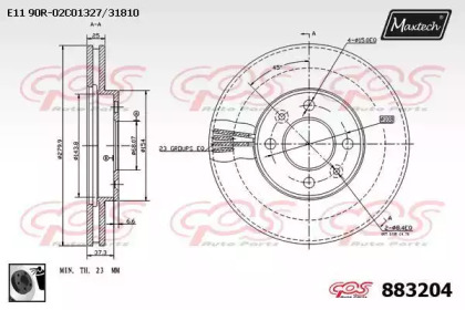 Тормозной диск (MAXTECH: 883204.0060)