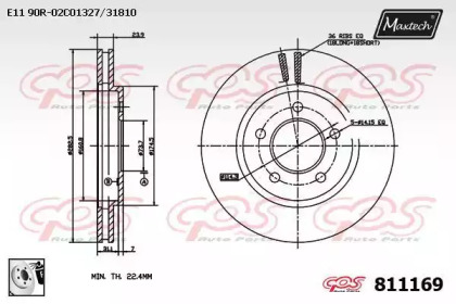 Тормозной диск (MAXTECH: 811169.0080)