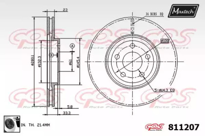 Тормозной диск (MAXTECH: 811207.0060)