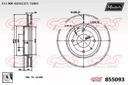 Тормозной диск (MAXTECH: 855093.0080)