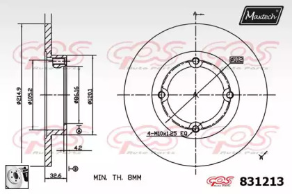 Тормозной диск (MAXTECH: 831213.0080)