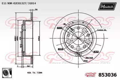 Тормозной диск (MAXTECH: 853036.0060)