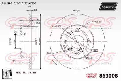 Тормозной диск (MAXTECH: 863008.0080)