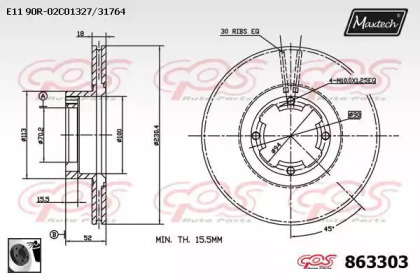 Тормозной диск (MAXTECH: 863303.0060)