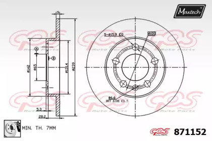 Тормозной диск (MAXTECH: 871152.0080)