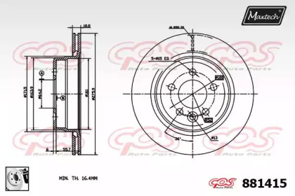 Тормозной диск (MAXTECH: 881415.0080)