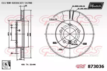 Тормозной диск (MAXTECH: 873036.0080)