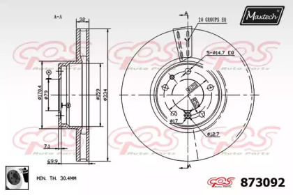 Тормозной диск (MAXTECH: 873092.0060)