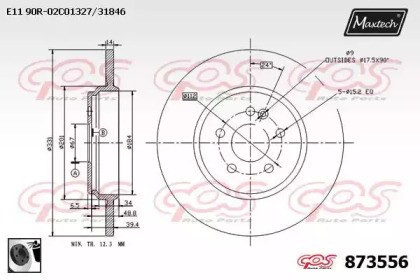 Тормозной диск (MAXTECH: 873556.0060)