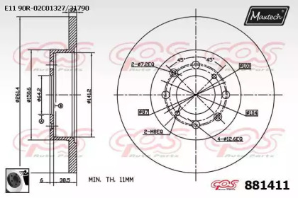 Тормозной диск (MAXTECH: 881411.0060)