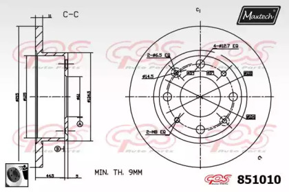 Тормозной диск (MAXTECH: 851010.0060)