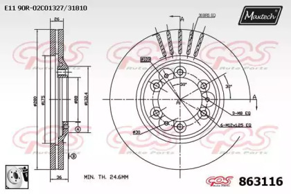 Тормозной диск (MAXTECH: 863116.0080)