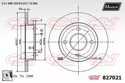 Тормозной диск (MAXTECH: 827021.0080)