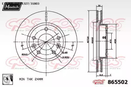 Тормозной диск (MAXTECH: 865502.0080)