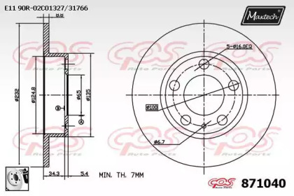 Тормозной диск (MAXTECH: 871040.0080)