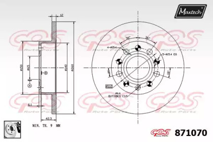 Тормозной диск (MAXTECH: 871070.0080)